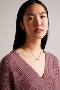 Ted Baker Natural Lerissa Engineered Slouchy V-Neck Sweater 9 Ted Baker Natural Lerissa Engineered Slouchy V-Neck Sweater -Ted Baker Shop D40106s3