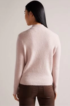 Ted Baker Pink Veolaa Mohair Cable Knit Sweater 8 Ted Baker Pink Veolaa Mohair Cable Knit Sweater -Ted Baker Shop D40107s2