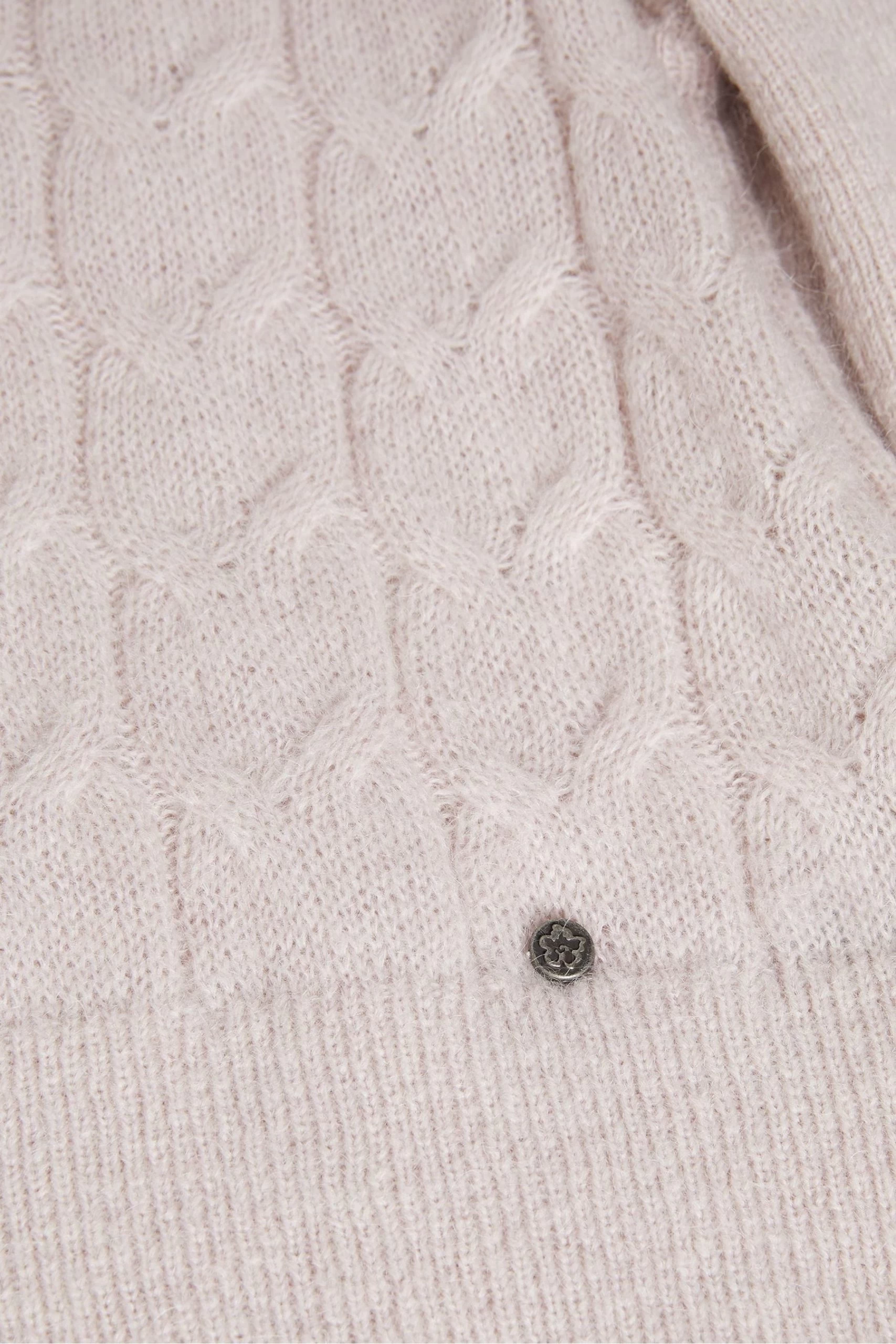 Ted Baker Pink Veolaa Mohair Cable Knit Sweater 7 Ted Baker Pink Veolaa Mohair Cable Knit Sweater - Image 5