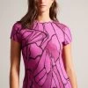 Ted Baker Brt-Pink Kcarlia Fitted T-Shirt 1 Ted Baker Brt-Pink Kcarlia Fitted T-Shirt -Ted Baker Shop D40108s