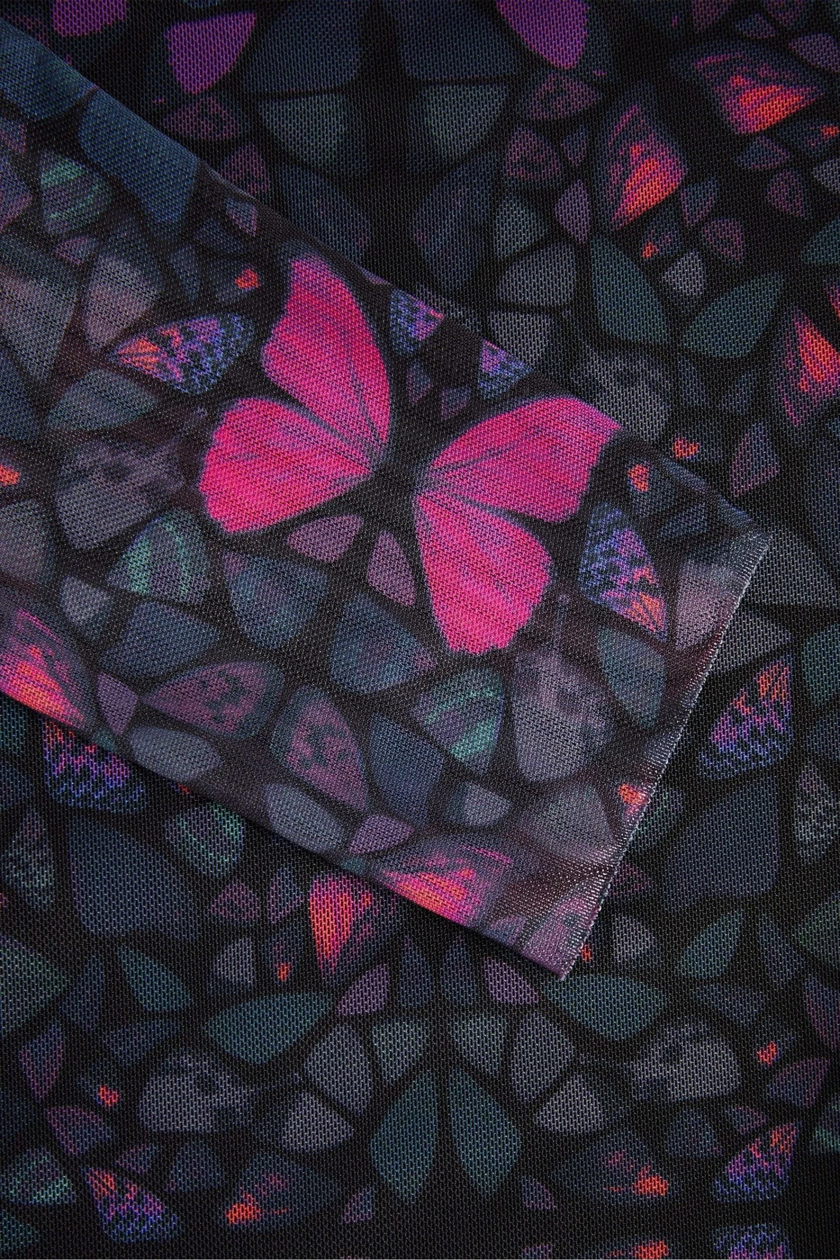 Ted Baker Kamill Black Mesh Fitted Top With High Neck 7 Ted Baker Kamill Black Mesh Fitted Top With High Neck - Image 5