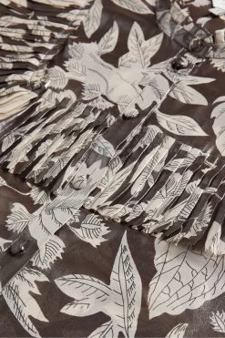 Ted Baker Dottiah Dark Brown Blouse With Ruffle Bib Detail -Ted Baker Shop D40118s5