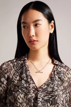 Ted Baker Nude-Pink Bertei Ruffle Blouse With Metal Ball Trim 10 Ted Baker Nude-Pink Bertei Ruffle Blouse With Metal Ball Trim -Ted Baker Shop D40119s4