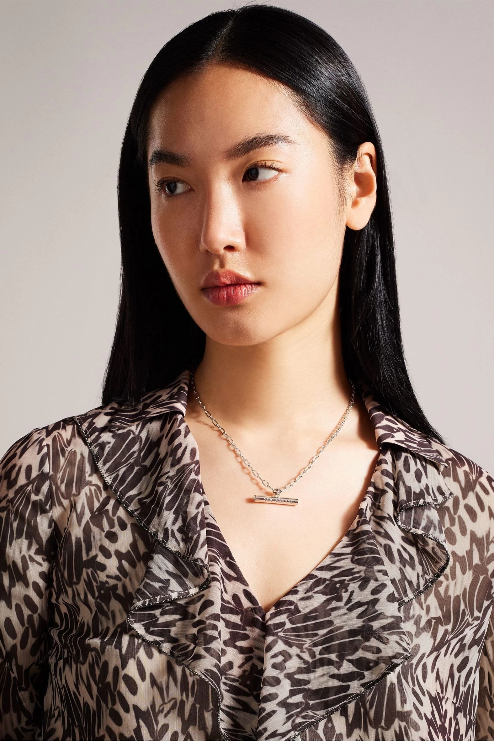 Ted Baker Nude-Pink Bertei Ruffle Blouse With Metal Ball Trim 6 Ted Baker Nude-Pink Bertei Ruffle Blouse With Metal Ball Trim - Image 4