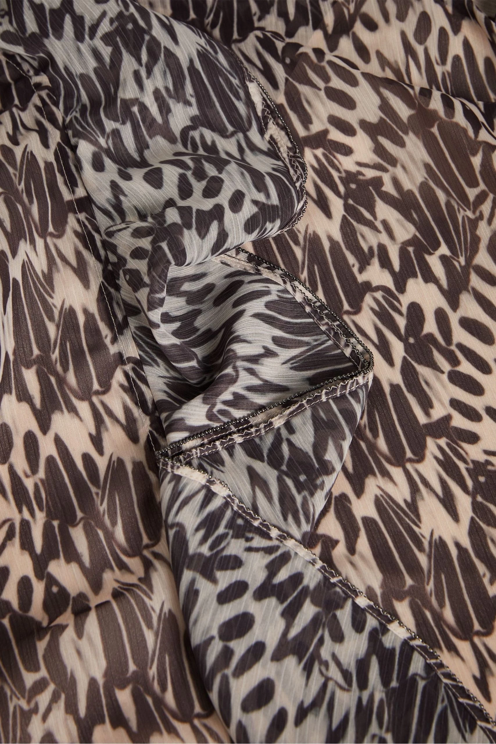 Ted Baker Nude-Pink Bertei Ruffle Blouse With Metal Ball Trim 7 Ted Baker Nude-Pink Bertei Ruffle Blouse With Metal Ball Trim - Image 5