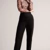 Ted Baker Eliona Black Barrel Trousers With Pin Tuck Detail 2 Ted Baker Eliona Black Barrel Trousers With Pin Tuck Detail -Ted Baker Shop D40137s
