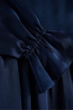 Ted Baker Ryaa Dark Blue High Neck Fit And Flare Mini Dress -Ted Baker Shop D40147s4