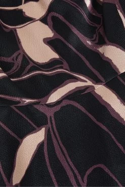 Ted Baker Gilliaa Black Printed Mini Fit And Flare Dress With Puff Sleeve -Ted Baker Shop D40149s5