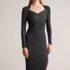 Ted Baker Tabytha Cross-Over Black Knit Dress -Ted Baker Shop D40153s