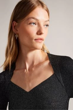 Ted Baker Tabytha Cross-Over Black Knit Dress 10 Ted Baker Tabytha Cross-Over Black Knit Dress -Ted Baker Shop D40153s4