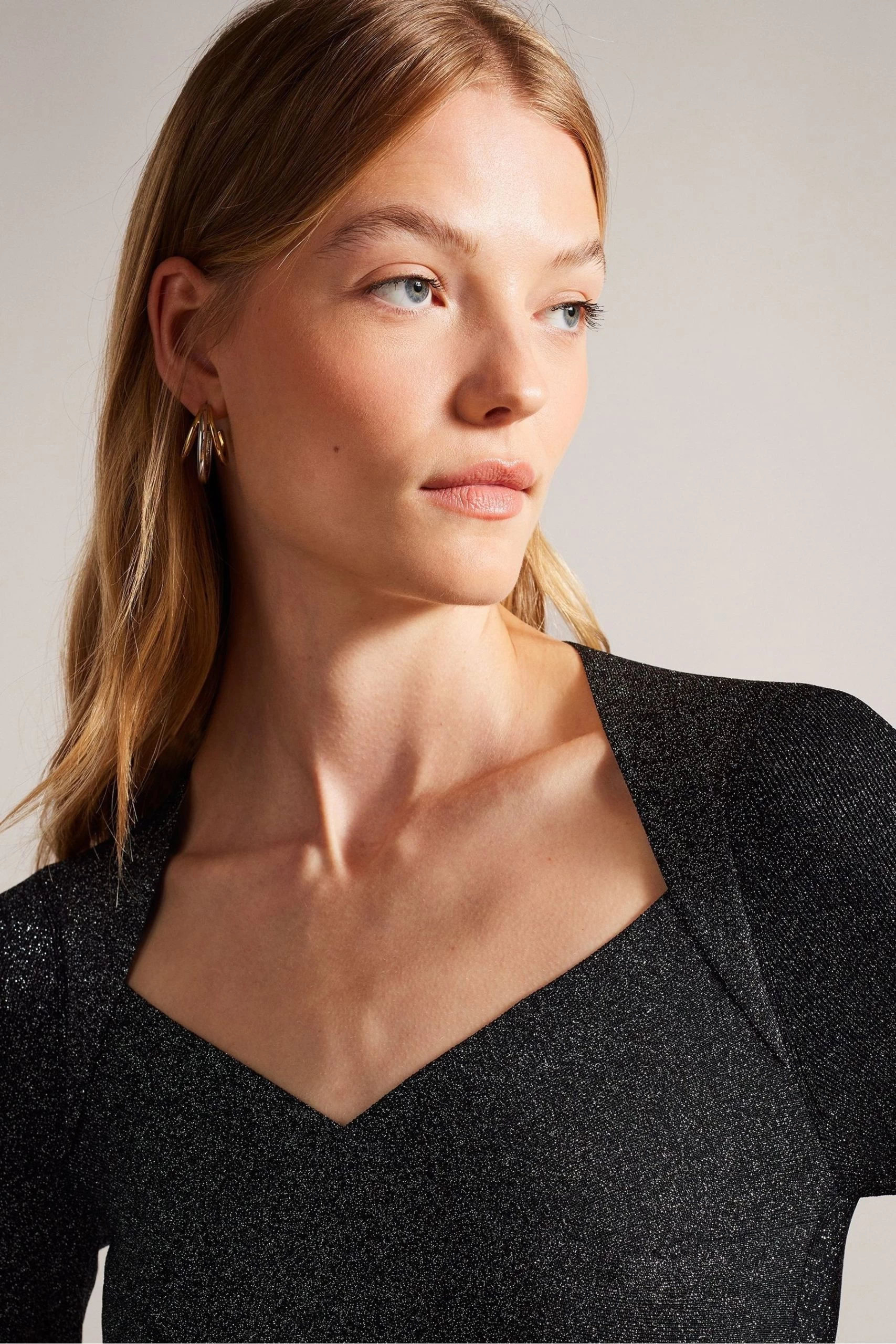 Ted Baker Tabytha Cross-Over Black Knit Dress 6 Ted Baker Tabytha Cross-Over Black Knit Dress - Image 4