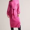 Ted Baker Pink Essya Slouchy Tie Front Midi Knit Dress 1 Ted Baker Pink Essya Slouchy Tie Front Midi Knit Dress -Ted Baker Shop D40154s