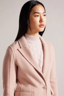 Ted Baker Dusky Pink Serinn Single Breasted Midaxi Coat 10 Ted Baker Dusky Pink Serinn Single Breasted Midaxi Coat -Ted Baker Shop D40155s4