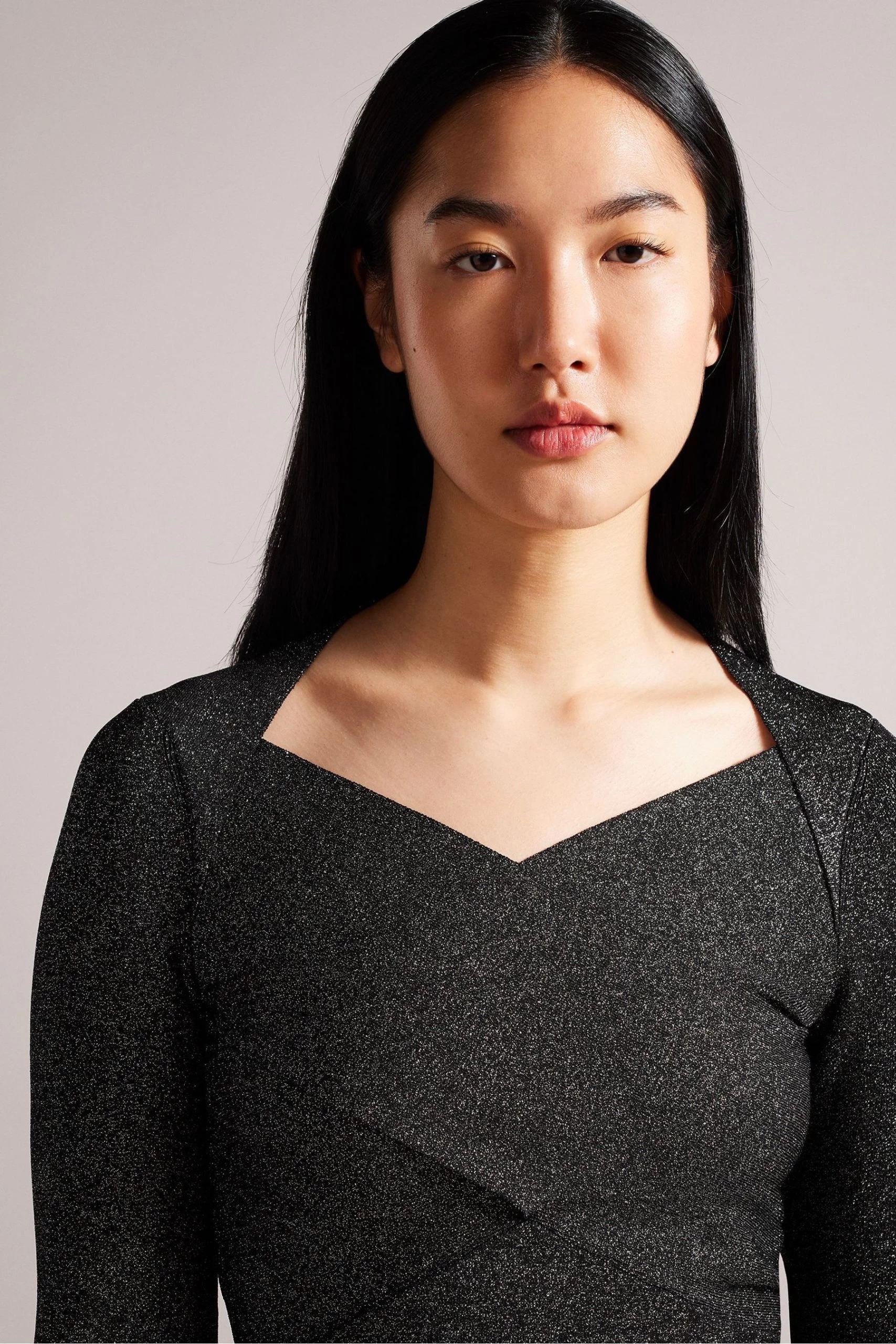 Ted Baker Eloisy Slim Fit Crossover Knit Black Top 5 Ted Baker Eloisy Slim Fit Crossover Knit Black Top - Image 3