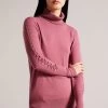 Ted Baker Purple Maevia Roll Neck Sweater With Stitch Insert 2 Ted Baker Purple Maevia Roll Neck Sweater With Stitch Insert -Ted Baker Shop D40159s