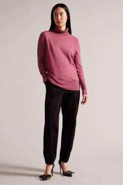 Ted Baker Purple Maevia Roll Neck Sweater With Stitch Insert 9 Ted Baker Purple Maevia Roll Neck Sweater With Stitch Insert -Ted Baker Shop D40159s3