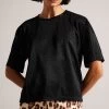 Ted Baker Georia Glitsy Black T-Shirt 1 Ted Baker Georia Glitsy Black T-Shirt -Ted Baker Shop D40161s