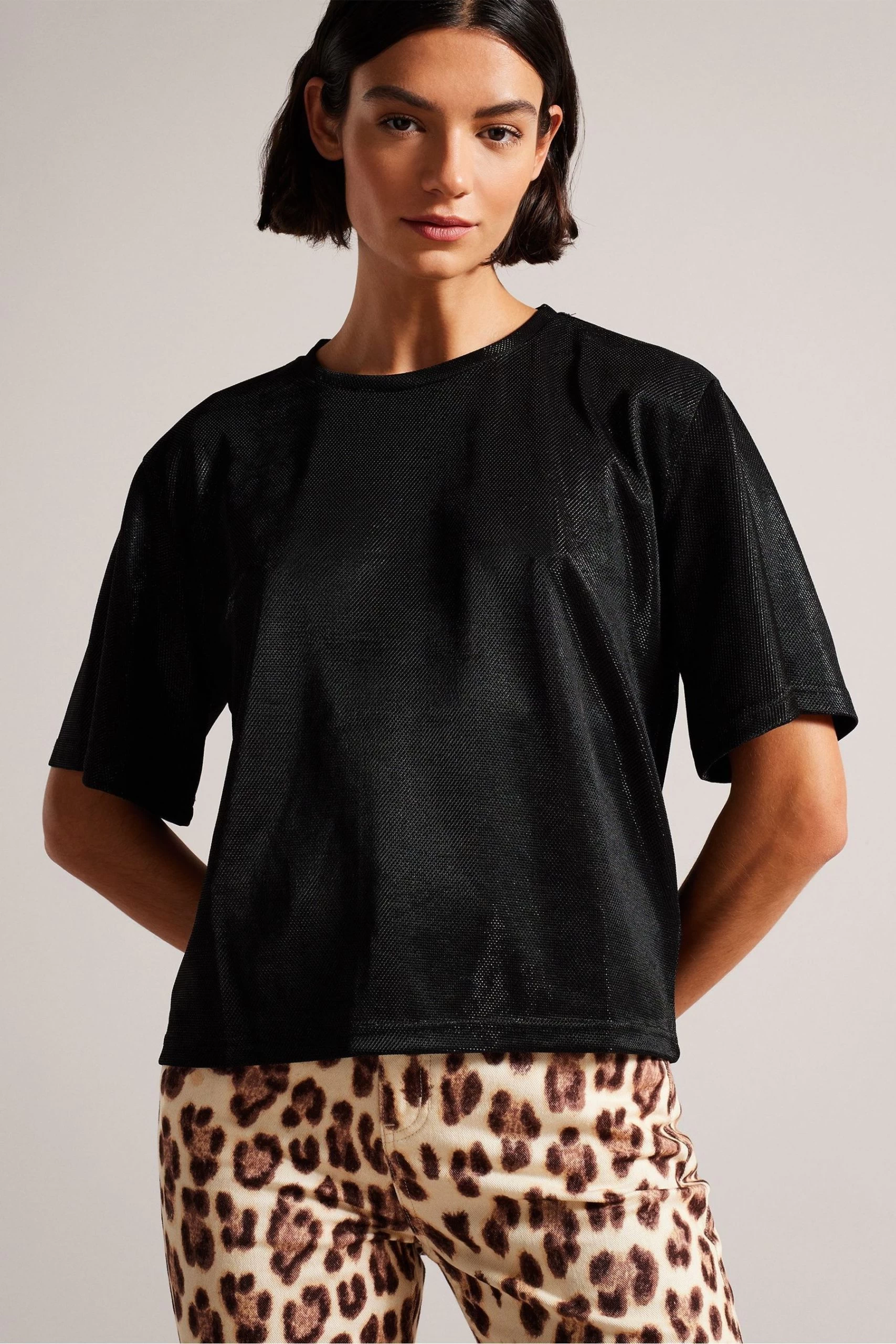 Ted Baker Georia Glitsy Black T-Shirt 3 Ted Baker Georia Glitsy Black T-Shirt