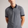 Ted Baker Navy Blue Taigaa Regular Striped Panelled Polo Shirt 2 Ted Baker Navy Blue Taigaa Regular Striped Panelled Polo Shirt -Ted Baker Shop D40232s
