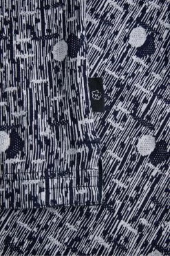 Ted Baker Regular Fit Navy-Blue Coreo Jacquard Polo Shirt -Ted Baker Shop D40236s5