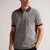 Ted Baker Regular Fit Maroon Red Coreo Jacquard Polo Shirt 2 Ted Baker Regular Fit Maroon Red Coreo Jacquard Polo Shirt -Ted Baker Shop D40237s