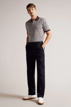 Ted Baker Regular Fit Maroon Red Coreo Jacquard Polo Shirt 10 Ted Baker Regular Fit Maroon Red Coreo Jacquard Polo Shirt -Ted Baker Shop D40237s4