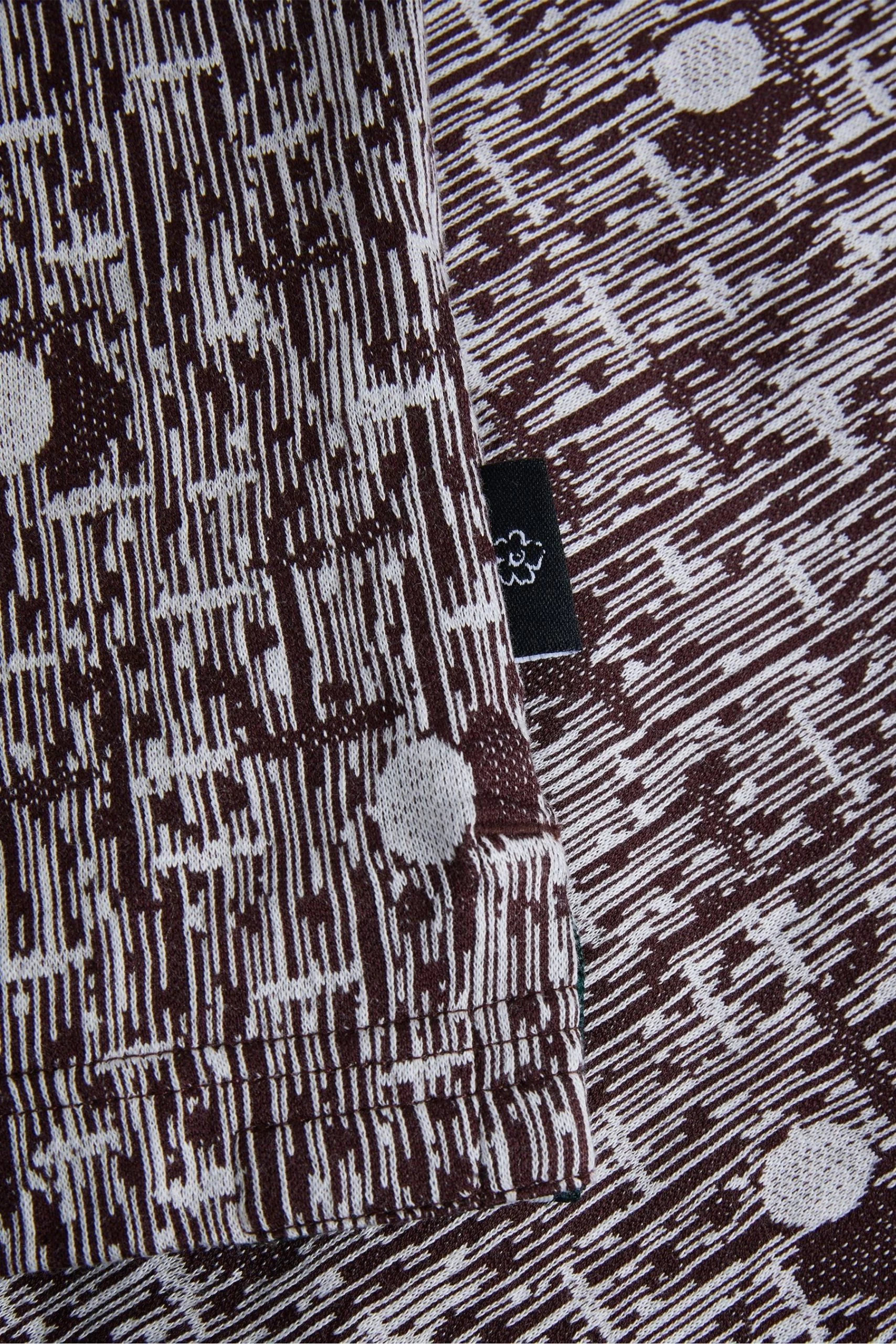 Ted Baker Regular Fit Maroon Red Coreo Jacquard Polo Shirt 7 Ted Baker Regular Fit Maroon Red Coreo Jacquard Polo Shirt - Image 5