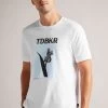 Ted Baker Regular Airie White Printed T-Shirt 2 Ted Baker Regular Airie White Printed T-Shirt -Ted Baker Shop D40239s