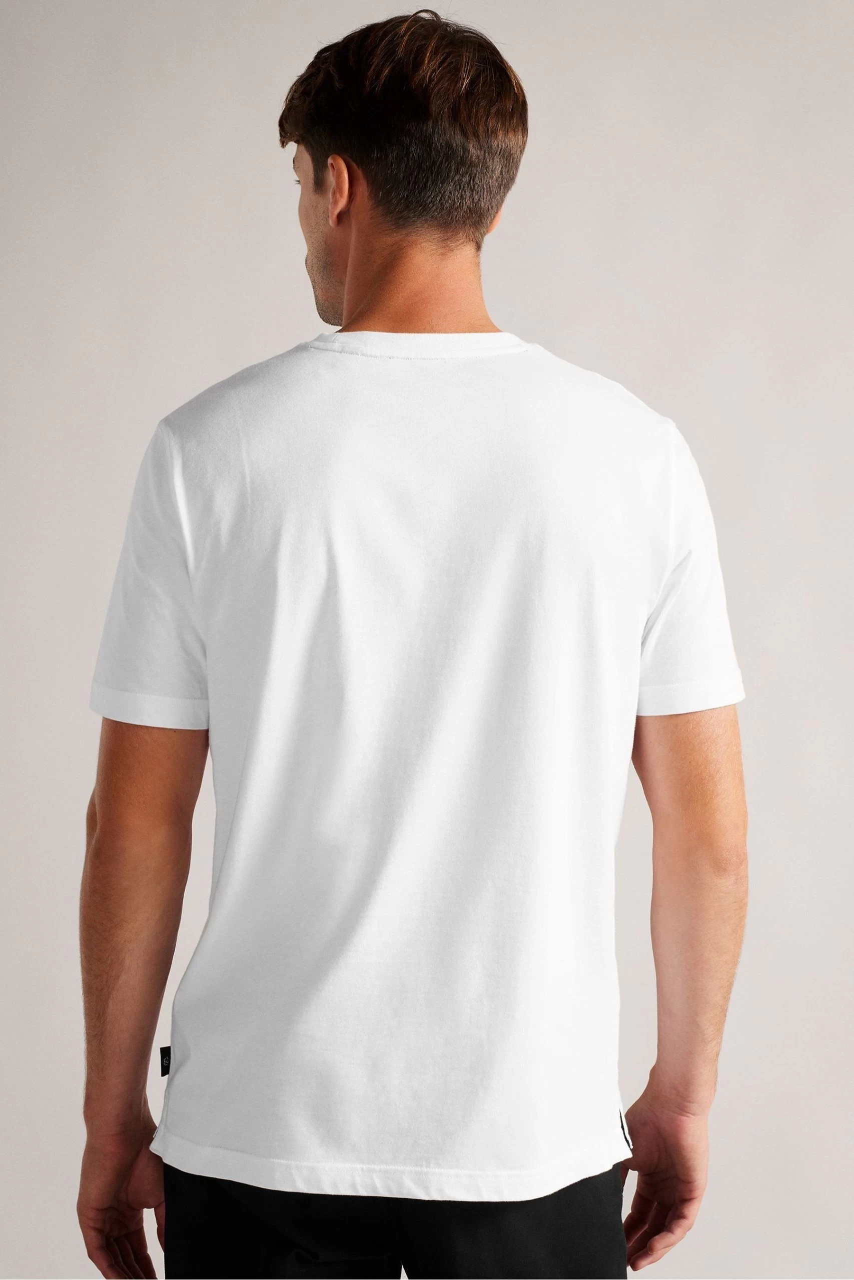 Ted Baker Regular Airie White Printed T-Shirt 4 Ted Baker Regular Airie White Printed T-Shirt - Image 2