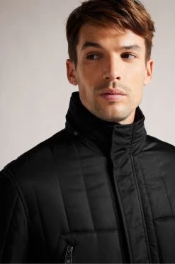 Ted Baker Long Skegby Black Quilted Jacket 8 Ted Baker Long Skegby Black Quilted Jacket -Ted Baker Shop D40242s3