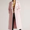 Ted Baker Dusky Pink Marlei Full Length Wool Pea Coat 2 Ted Baker Dusky Pink Marlei Full Length Wool Pea Coat -Ted Baker Shop D43599s