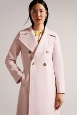 Ted Baker Dusky Pink Marlei Full Length Wool Pea Coat 10 Ted Baker Dusky Pink Marlei Full Length Wool Pea Coat -Ted Baker Shop D43599s4