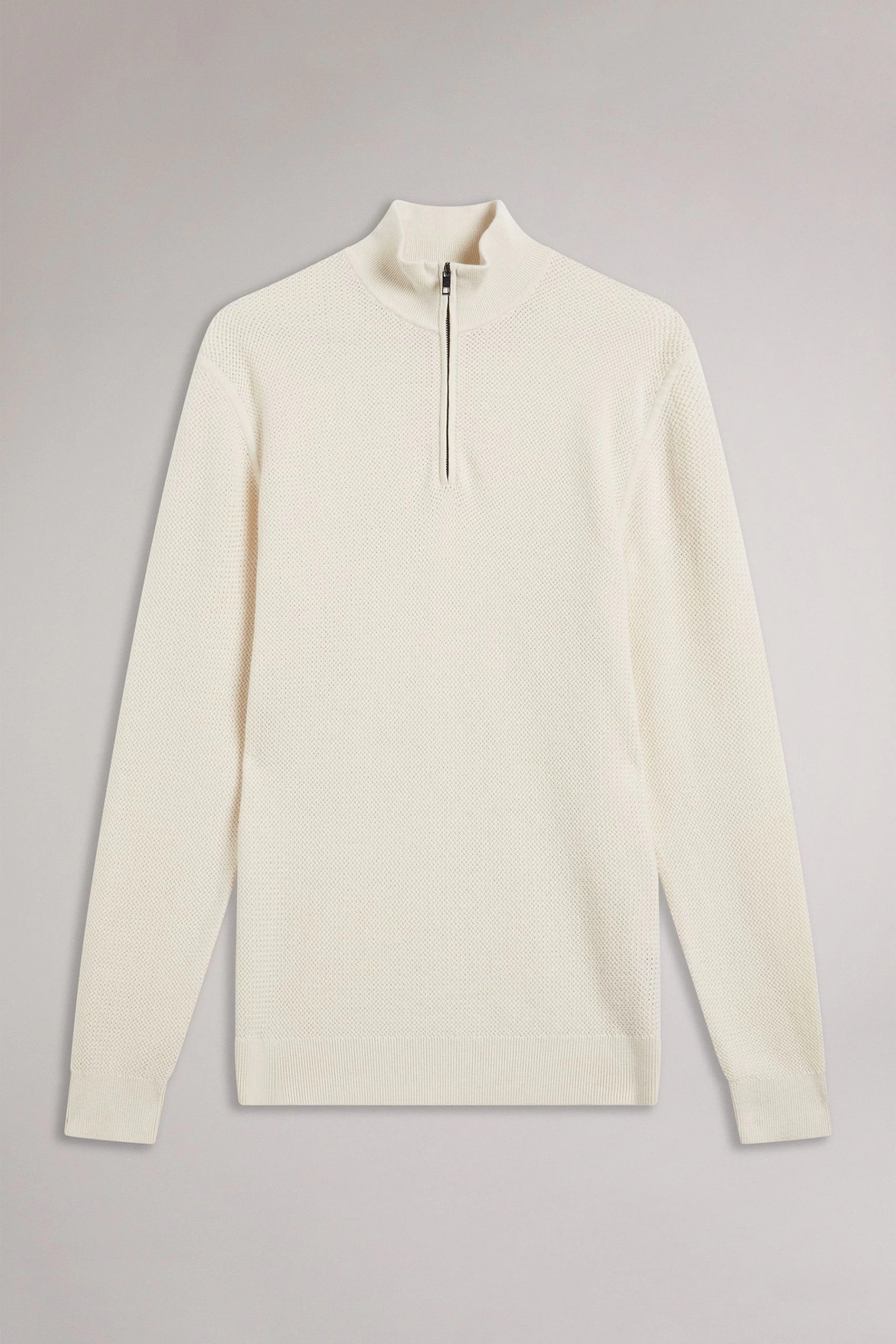 Ted Baker Meaddo Natural Regular Half Zip Jumper 7 Ted Baker Meaddo Natural Regular Half Zip Jumper - Image 5