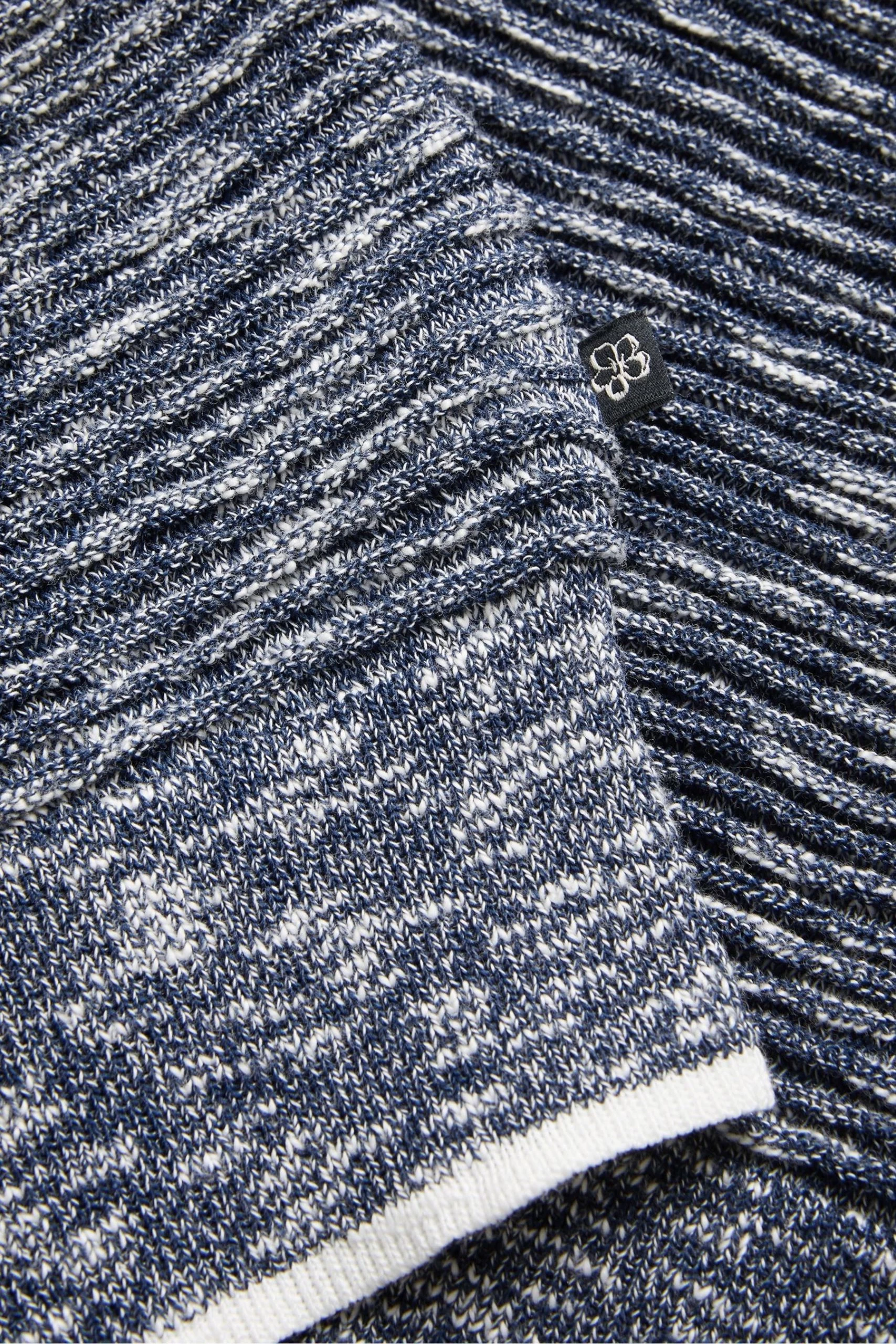 Ted Baker Blue Regular Planter Marl Open Collar Polo Shirt 8 Ted Baker Blue Regular Planter Marl Open Collar Polo Shirt - Image 6