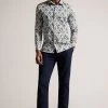 Ted Baker Blue Arigna Slim Magnolia Shirt 2 Ted Baker Blue Arigna Slim Magnolia Shirt -Ted Baker Shop D45423s