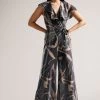 Ted Baker Edennie Printed Sequin Ruffle Black Jumpsuit 2 Ted Baker Edennie Printed Sequin Ruffle Black Jumpsuit -Ted Baker Shop D52662s