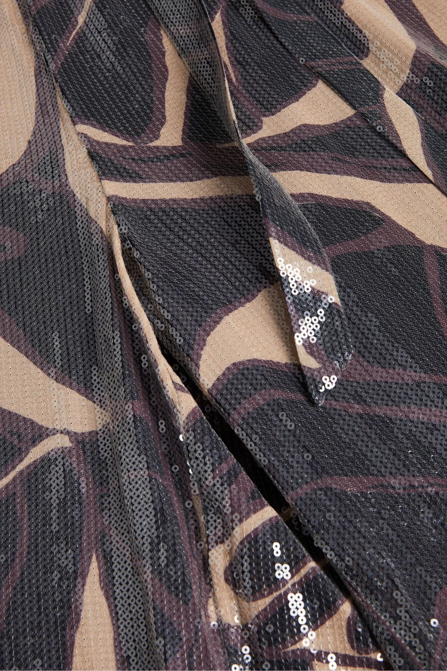 Ted Baker Edennie Printed Sequin Ruffle Black Jumpsuit 8 Ted Baker Edennie Printed Sequin Ruffle Black Jumpsuit - Image 7