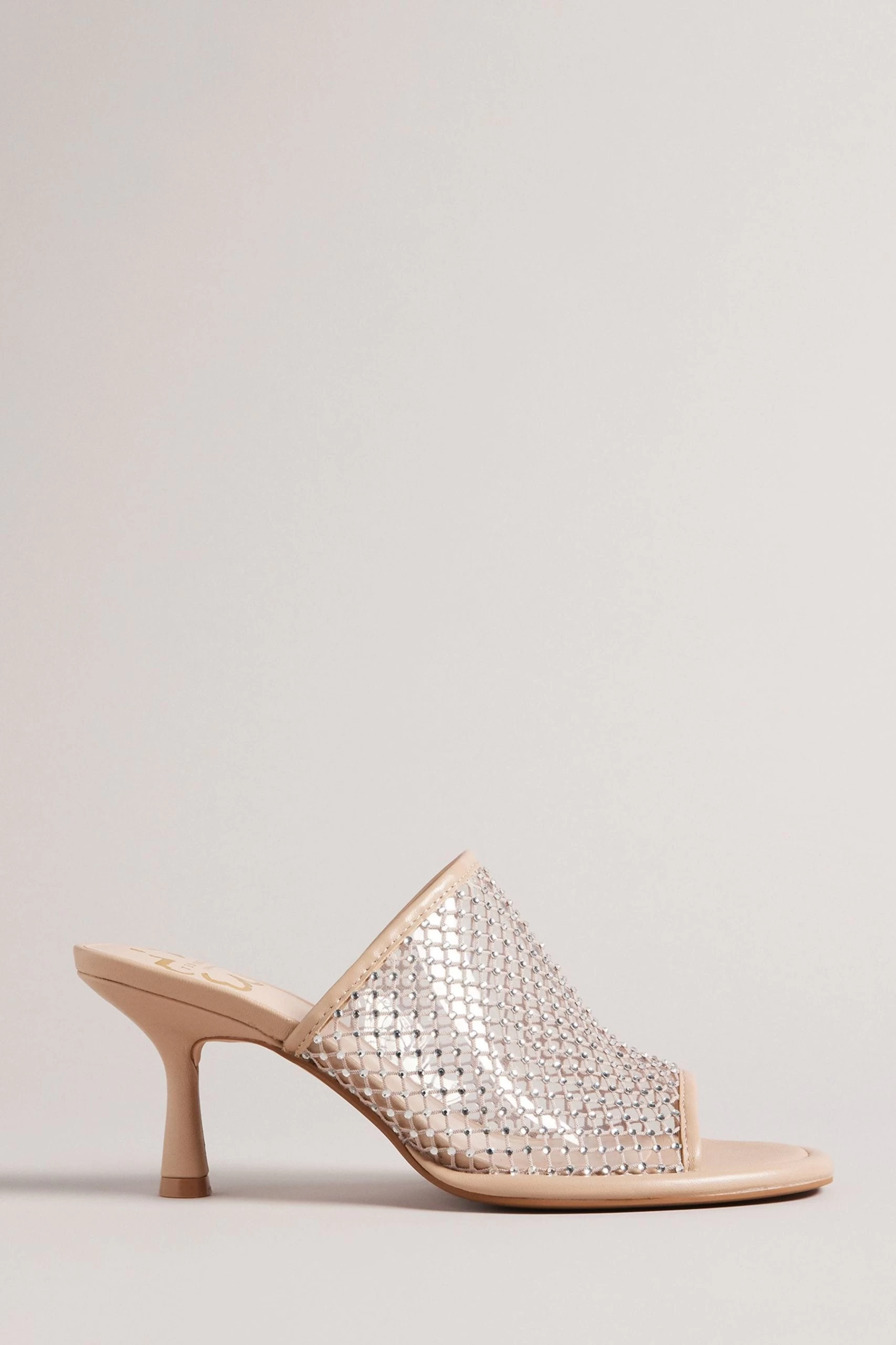 Ted Baker Celya Nude 70mm Crystal Mesh Heeled Mules 3 Ted Baker Celya Nude 70mm Crystal Mesh Heeled Mules