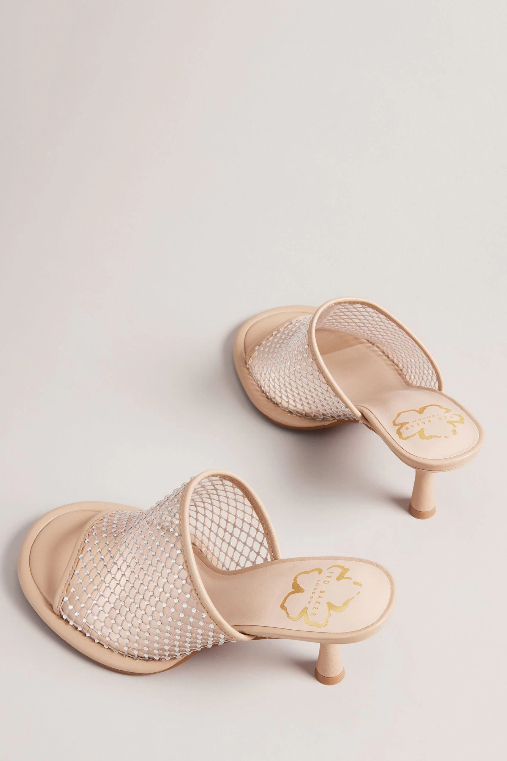 Ted Baker Celya Nude 70mm Crystal Mesh Heeled Mules 4 Ted Baker Celya Nude 70mm Crystal Mesh Heeled Mules - Image 2