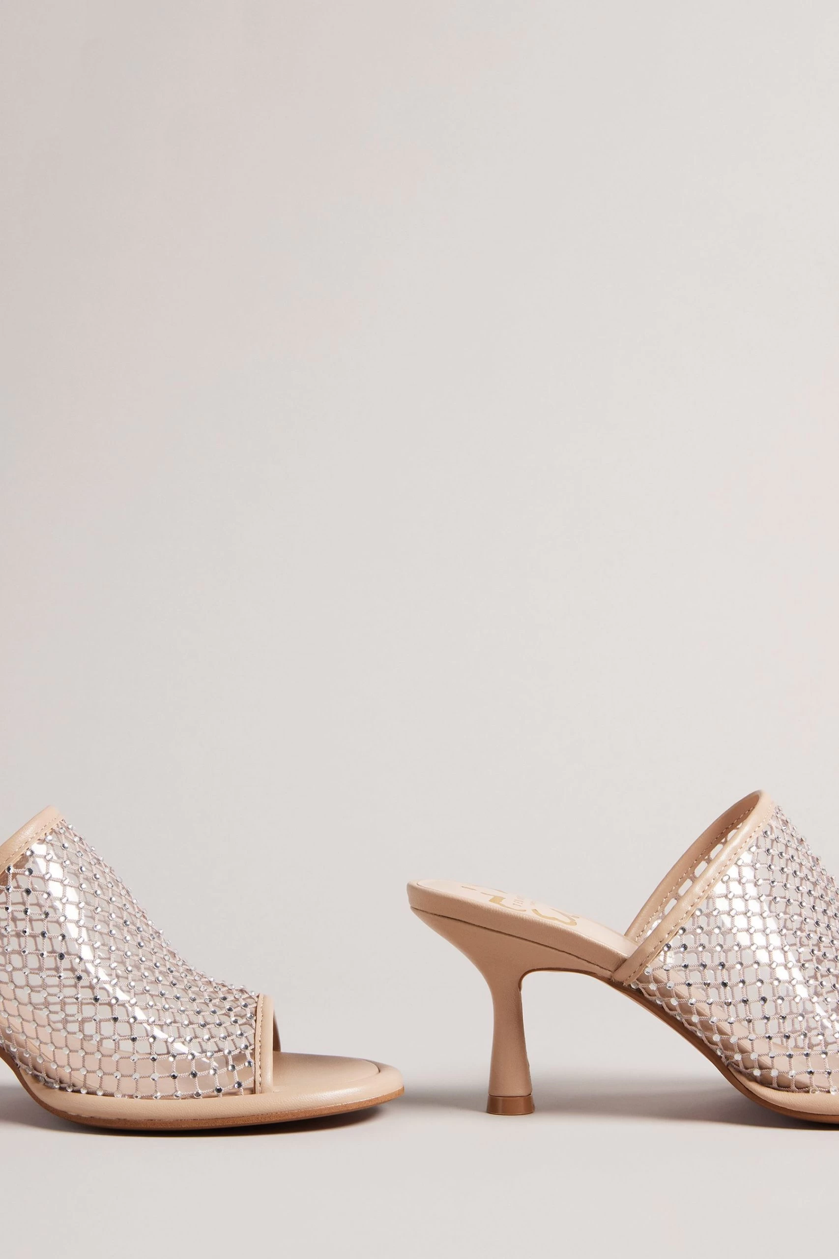 Ted Baker Celya Nude 70mm Crystal Mesh Heeled Mules 5 Ted Baker Celya Nude 70mm Crystal Mesh Heeled Mules - Image 3