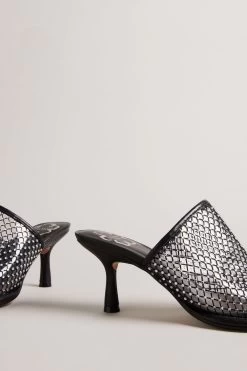 Ted Baker Celya 70Mm Crystal Mesh Heeled Black Mules 8 Ted Baker Celya 70Mm Crystal Mesh Heeled Black Mules -Ted Baker Shop D52664s3