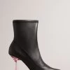 Ted Baker Liya Stretch Leather High Heeled Ankle Black Boots 1 Ted Baker Liya Stretch Leather High Heeled Ankle Black Boots -Ted Baker Shop D52666s