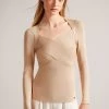 Ted Baker Pink Eloisy Slim Fit Crossover Knit Top 2 Ted Baker Pink Eloisy Slim Fit Crossover Knit Top -Ted Baker Shop D52667s