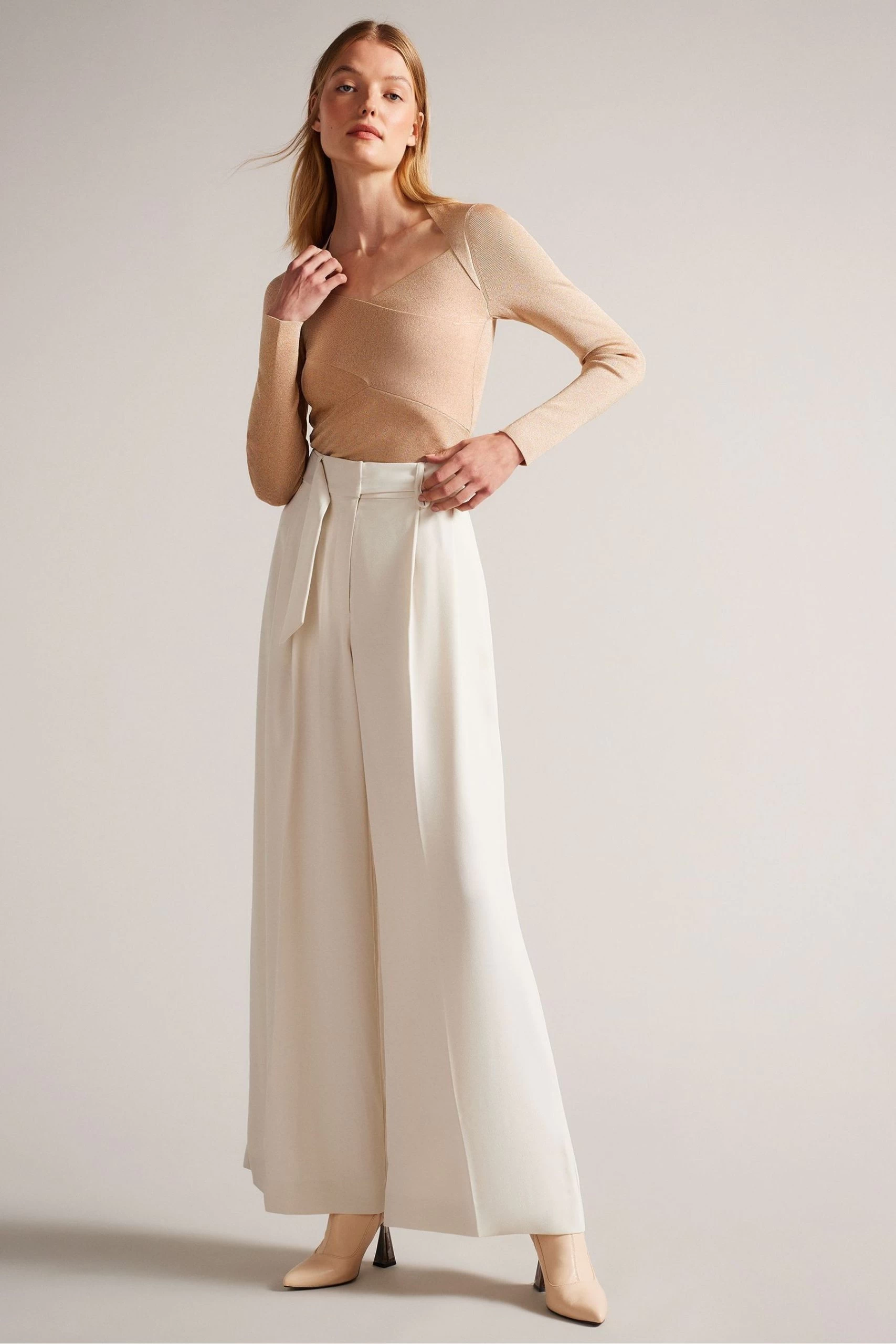 Ted Baker Pink Eloisy Slim Fit Crossover Knit Top 5 Ted Baker Pink Eloisy Slim Fit Crossover Knit Top - Image 3