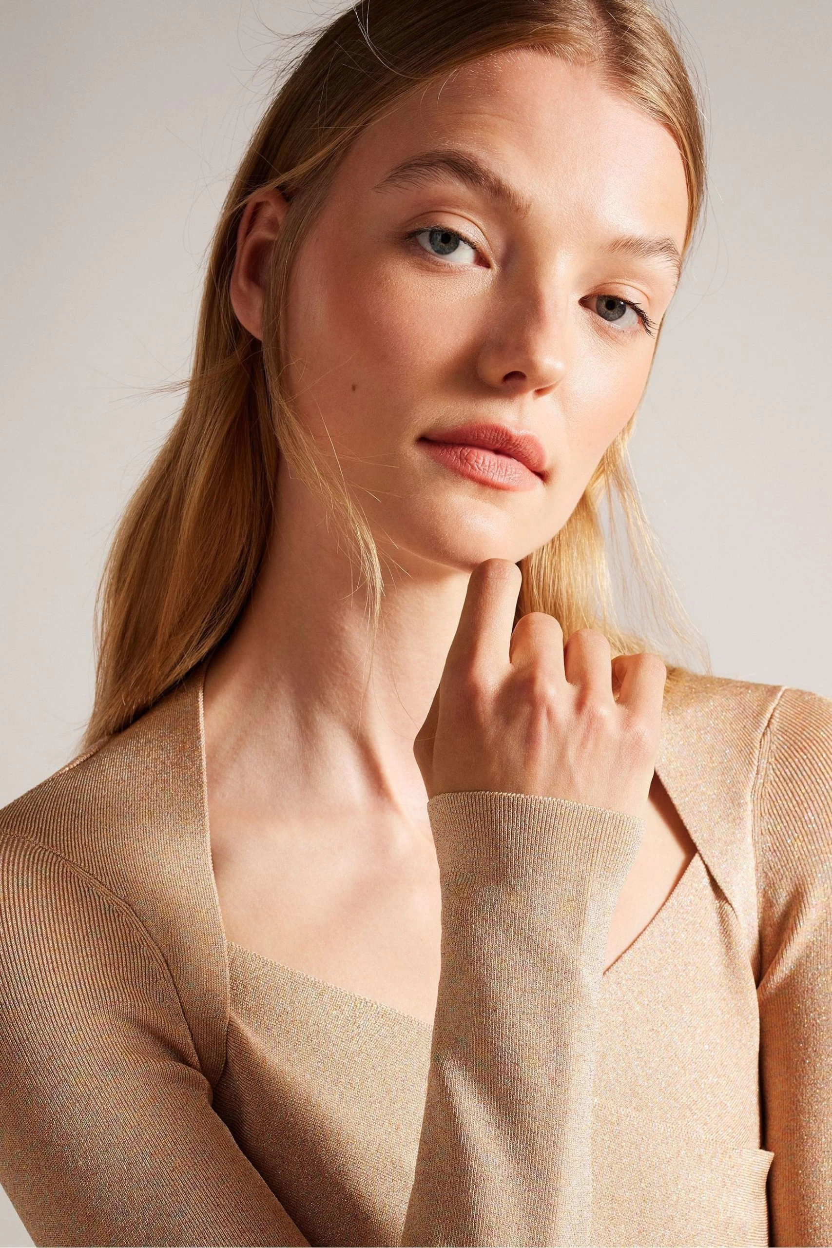 Ted Baker Pink Eloisy Slim Fit Crossover Knit Top 6 Ted Baker Pink Eloisy Slim Fit Crossover Knit Top - Image 4