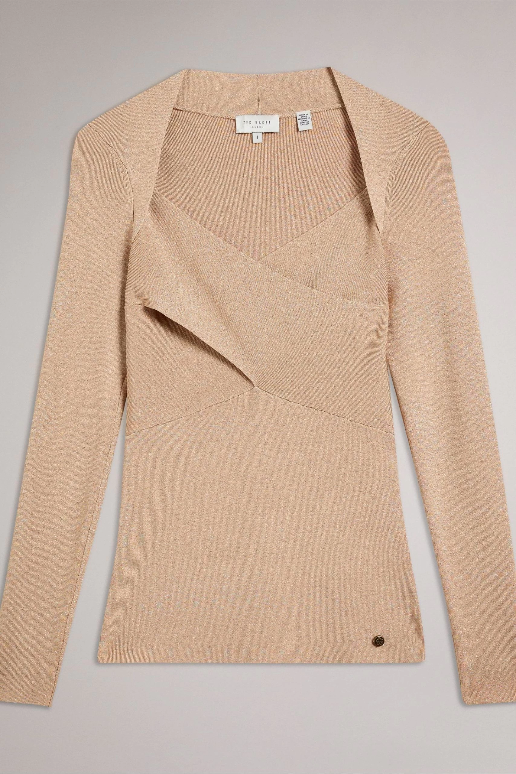 Ted Baker Pink Eloisy Slim Fit Crossover Knit Top 7 Ted Baker Pink Eloisy Slim Fit Crossover Knit Top - Image 5