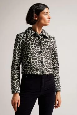 Ted Baker Pelham Black Cropped Animal Pony Jacket 12 Ted Baker Pelham Black Cropped Animal Pony Jacket -Ted Baker Shop D52668s4