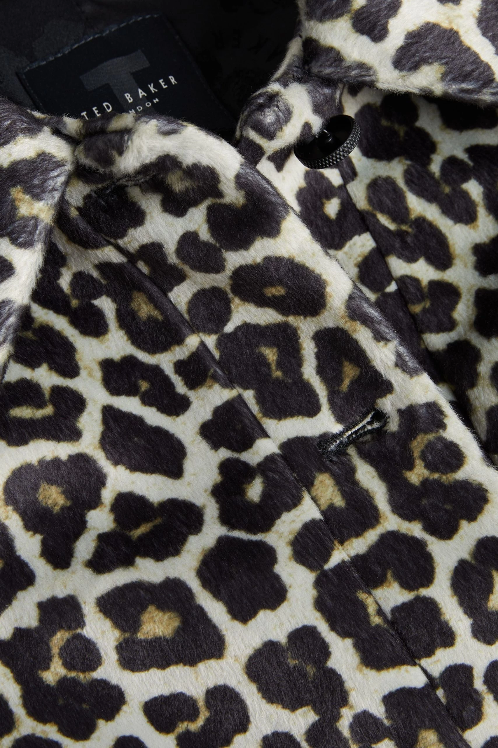 Ted Baker Pelham Black Cropped Animal Pony Jacket 8 Ted Baker Pelham Black Cropped Animal Pony Jacket - Image 6