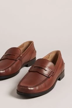Ted Baker Tirymew Waxy Penny Brown Leather Loafers 9 Ted Baker Tirymew Waxy Penny Brown Leather Loafers -Ted Baker Shop D54327s3