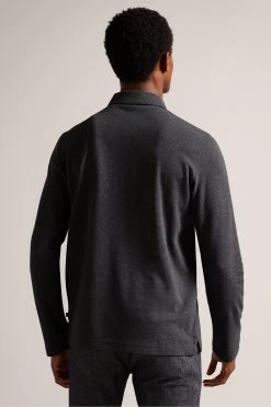 Ted Baker Grey Wavelo Long Sleeve Regular Fit Polo Shirt 9 Ted Baker Grey Wavelo Long Sleeve Regular Fit Polo Shirt -Ted Baker Shop D54425s2